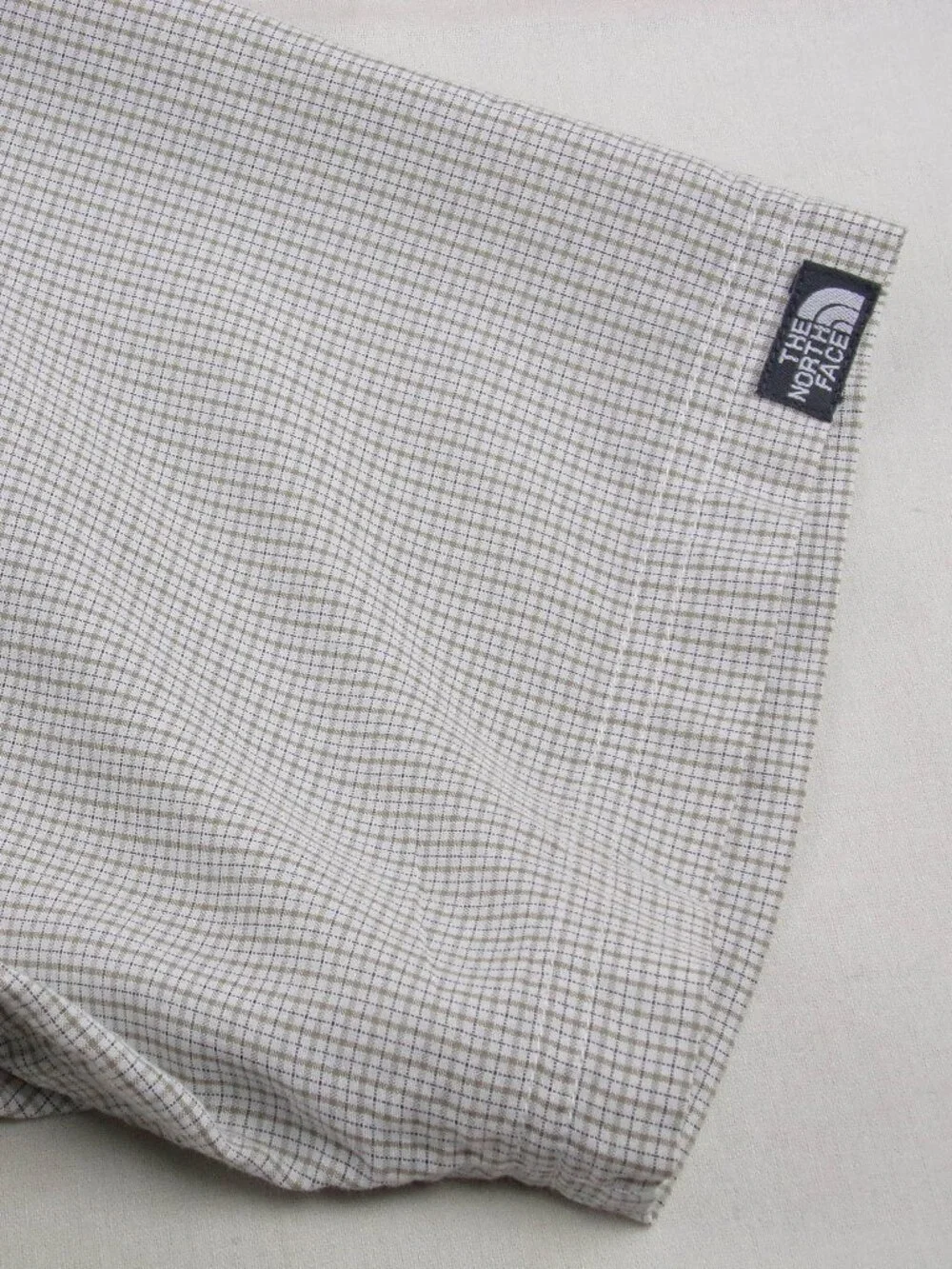 The North Face Hiking Shirt XL Gray Gingham Check Performance Summer Outdoor